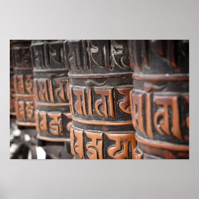 Buddhistiska bönen hjul poster (Framsidan)