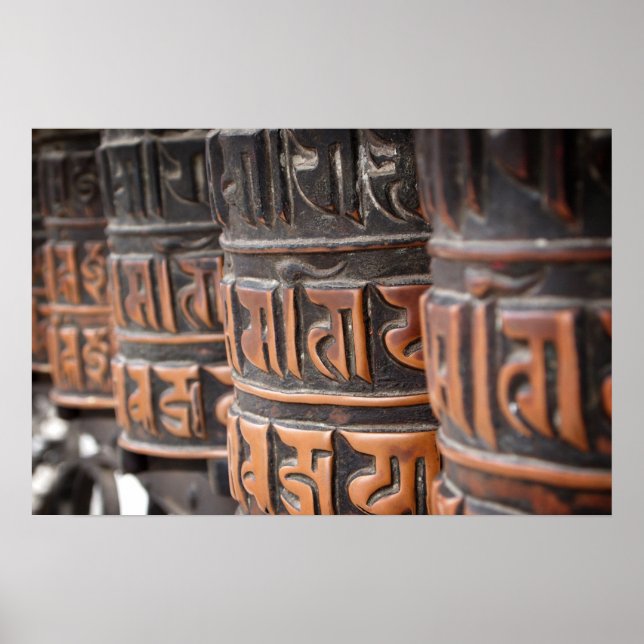 Buddhistiska bönen hjul poster (Framsidan)
