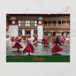 Buddhistiska festival i Bhutan Vykort