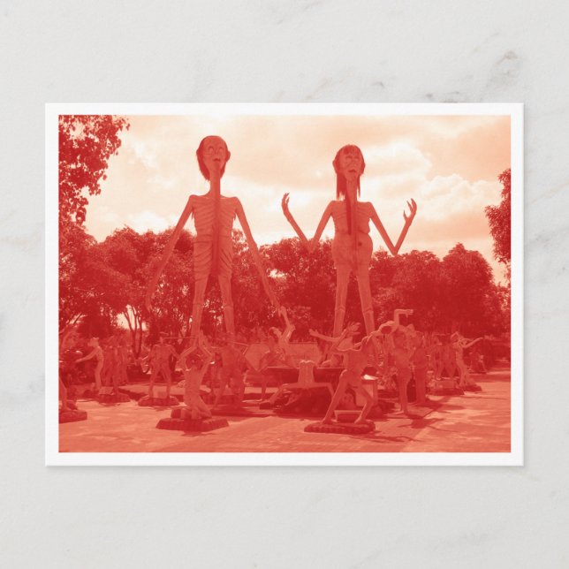 Buddhistiska helvetet... Thailand Vykort (Framsida)