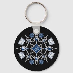 Buddhistiska stamsymboler nyckelring