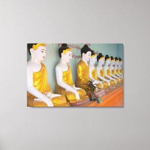 Buddhistiska statyer i Umin Thounzeh Canvastryck