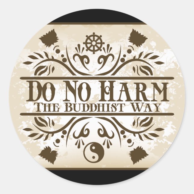 Buddhistiska vägen runt klistermärke (Framsida)