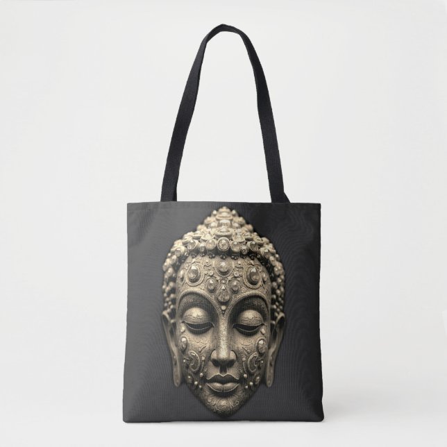 Buddhistiskt inspirerad mask tygkasse (Framsida)