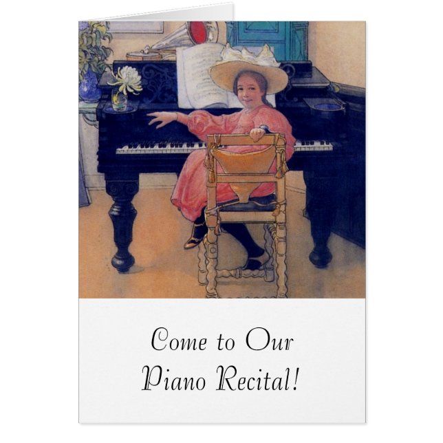 Budding Piano Diva Hälsningskort (Framsidan)