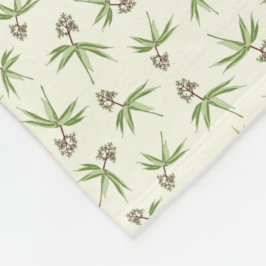 Budding Red Grenar på grädde - sömlös mönster. Fleecefilt