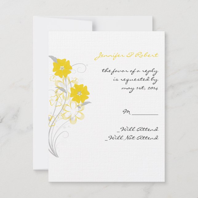 Budding Romantik i svarskort för Gult OSA Kort (Framsida)