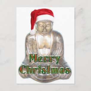 Buddism - Buddha - god julhatt Helg Vykort