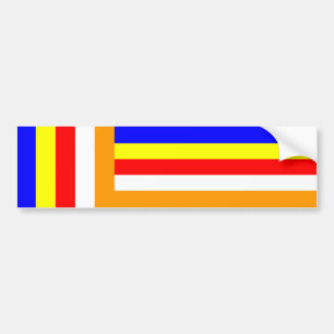 Buddism - buddistisk flagga bildekal