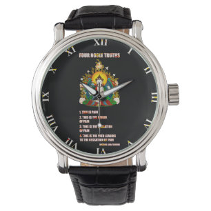 Buddism fyra nobla sanningsBuddha undervisningar Armbandsur