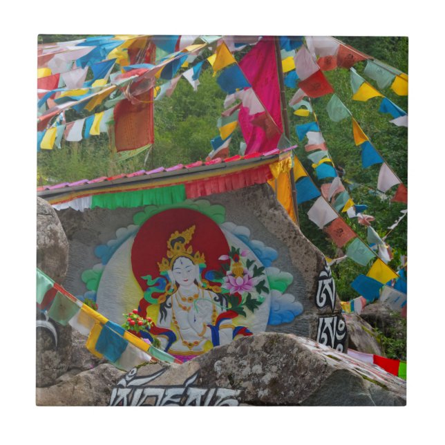 Buddismålning på Sten Kakelplatta (Framsidan)