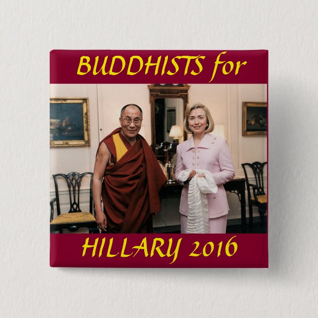 Buddister för Hillary Clinton Knapp (Framsida)