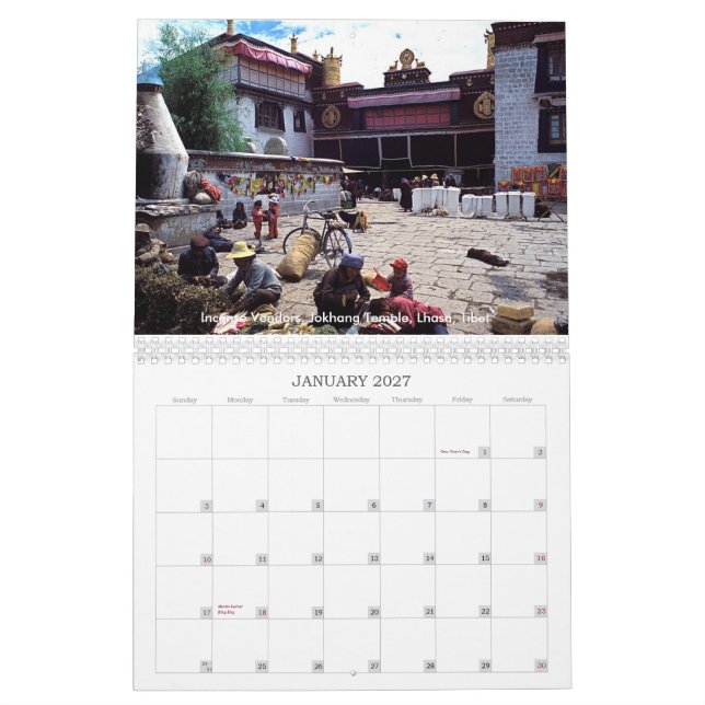 BUDDISTISK ASIEN 2008 KALENDER (Jan 2027)