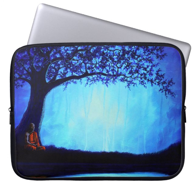 Buddistisk meditationlaptop sleeve (Framsidan)