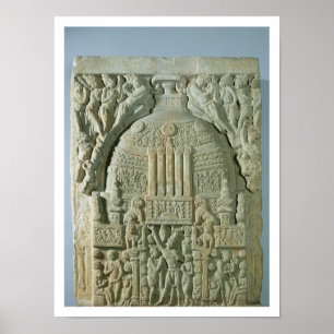 Buddistisk stupa, Nagarjunakonda (limestone) Poster