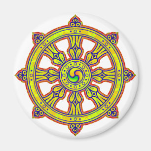 Buddistiska Dharma Chakra Magnet