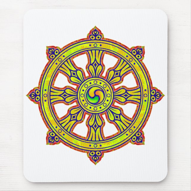 Buddistiska Dharma Chakra Musmatta (Framsidan)