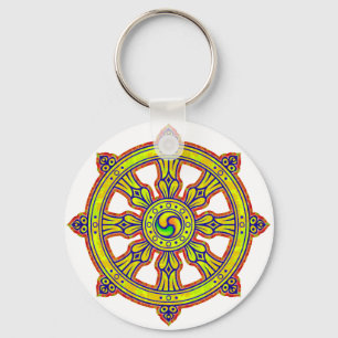 Buddistiska Dharma Chakra Nyckelring