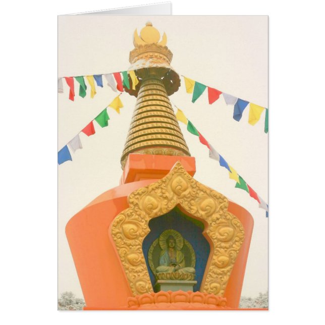 Buddistiska Stupa Hälsningskort (Framsidan)