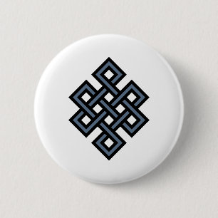 Buddistiskt symbol Buddha för ändlös fnurraevig Knapp
