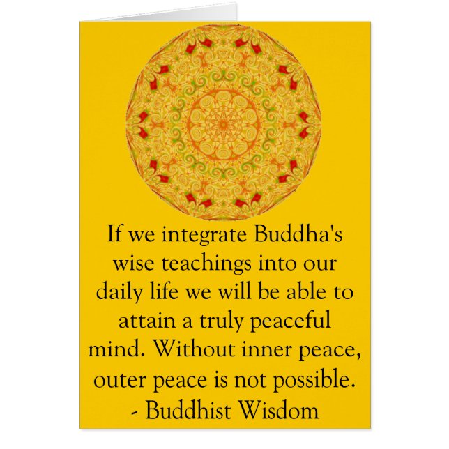 Buddistiskt vishetORDSTÄV - undervisning Hälsningskort (Framsidan)