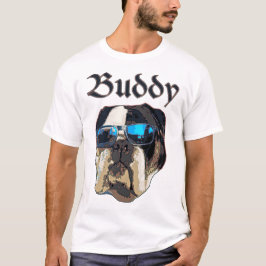 Buddy die Bulldogge sonnt sich T Shirt