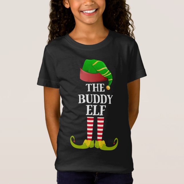 Buddy Elf-julfonen Pajamas Julafton Helgdag T Shirt (Framsida)