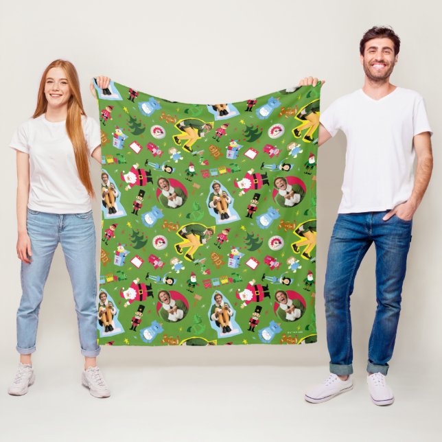 Buddy Elf och julikonerna Mönster Fleecefilt (På plats)