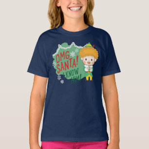 Buddy Elf OMG Santa! Jag känner honom! T Shirt