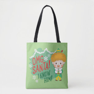 Buddy Elf OMG Santa! Jag känner honom! Tygkasse