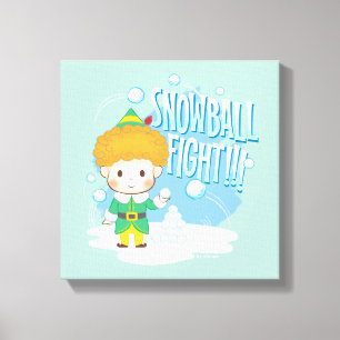 Buddy Elf Snowball-kampen! Canvastryck