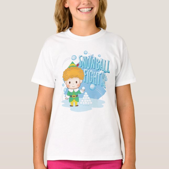 Buddy Elf Snowball-kampen! T Shirt (Framsida)