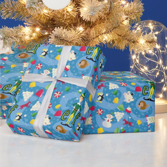 Buddy Elf-Tecknaden Mönster Presentpapper (Helgdagar)