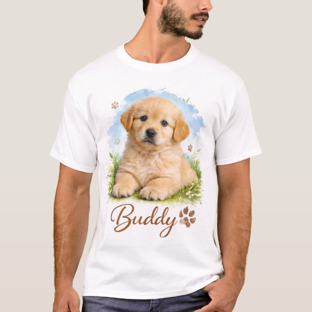Buddy for Life Pet's Simple Modern Cool Typography T Shirt (Framsida)