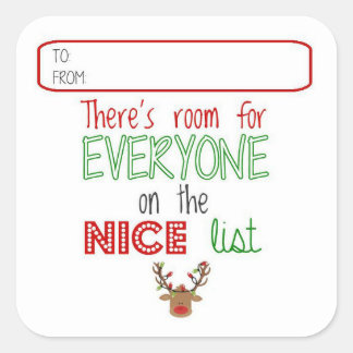 Buddy Gift-etiketter Fyrkantigt Klistermärke