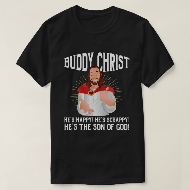 Buddy Jesus Religiösa Christian T Shirt (Design framsida)