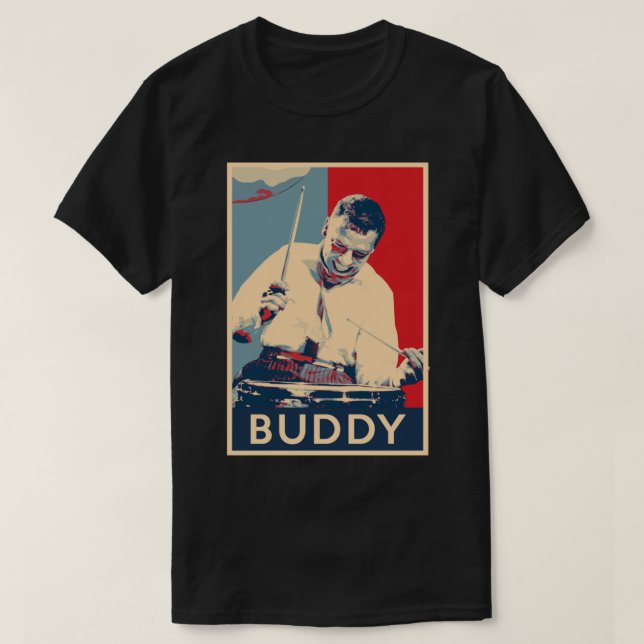 Buddy Rik Hope Poster Underbarer av Jazz Music His T Shirt (Design framsida)