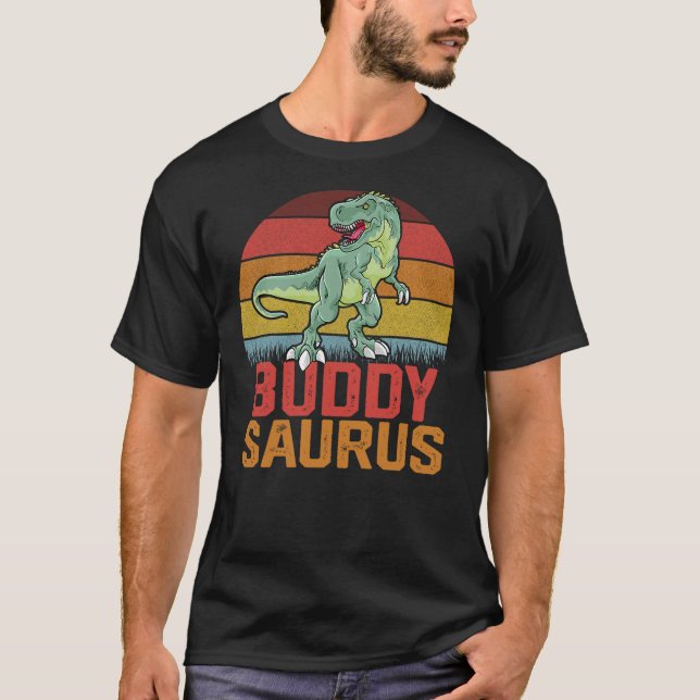 Buddy Saurus Grandpa Dinosaur Family Matching Fath T Shirt (Framsida)