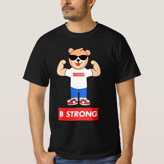 Buddy Strong Brand Grattis på födelsedagen Buddy B T Shirt (Framsida)