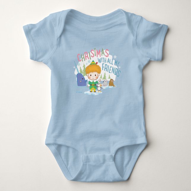 Buddy the Elf Christmas With All My Friends T Shirt (Framsida)