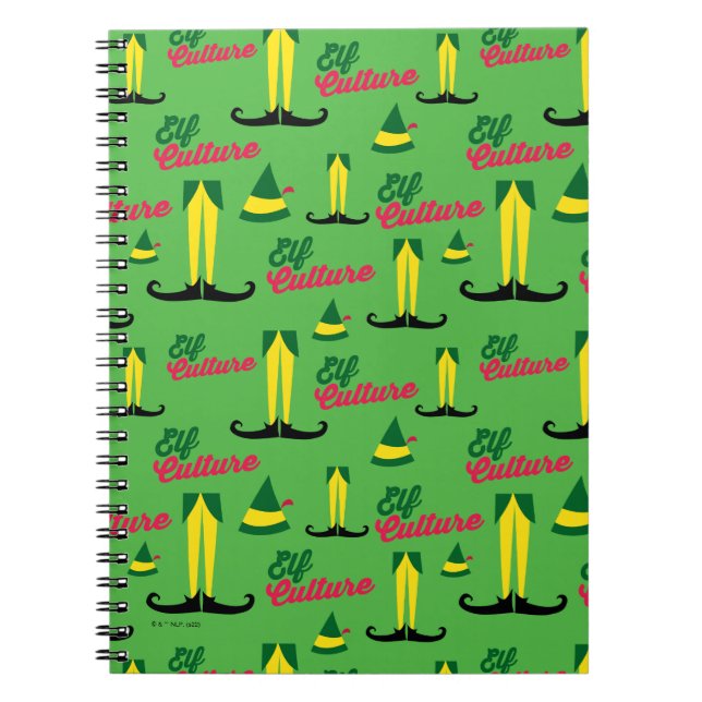 Buddy the Elf | Elf Culture Mönster Anteckningsbok (Framsidan)