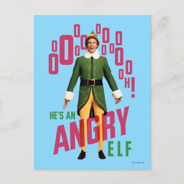 Buddy the Elf | He's an Angry Elf Vykort (Framsida)
