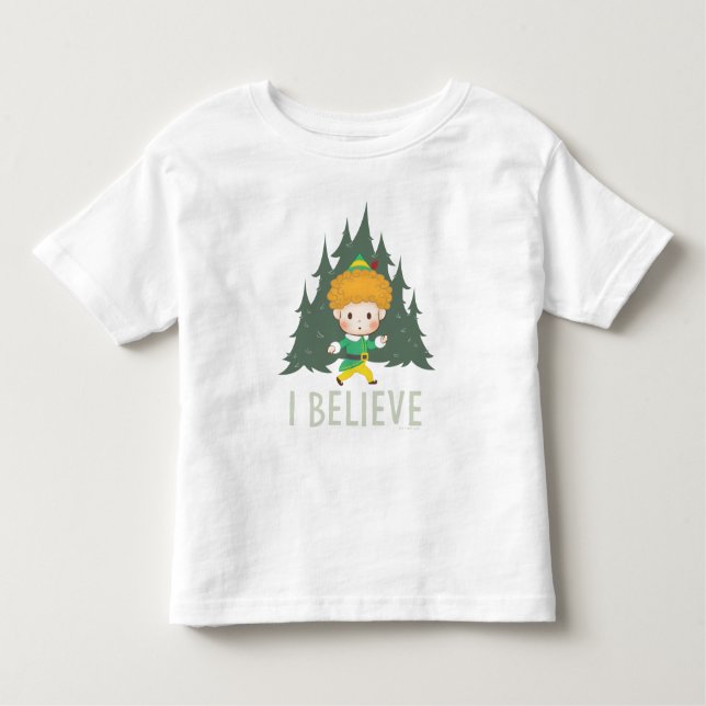 Buddy the Elf I Believe T Shirt (Framsida)
