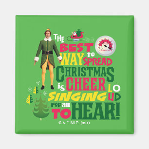 Buddy the Elf Julost Grafik Offert Magnet