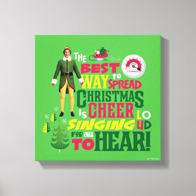 Buddy the Elf | Julost Graphic-citat Canvastryck (Framsida)