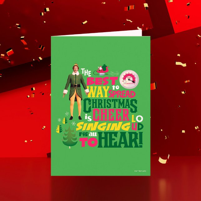 Buddy the Elf | Julost Graphic-citat Kort (Skapare uppladdad)