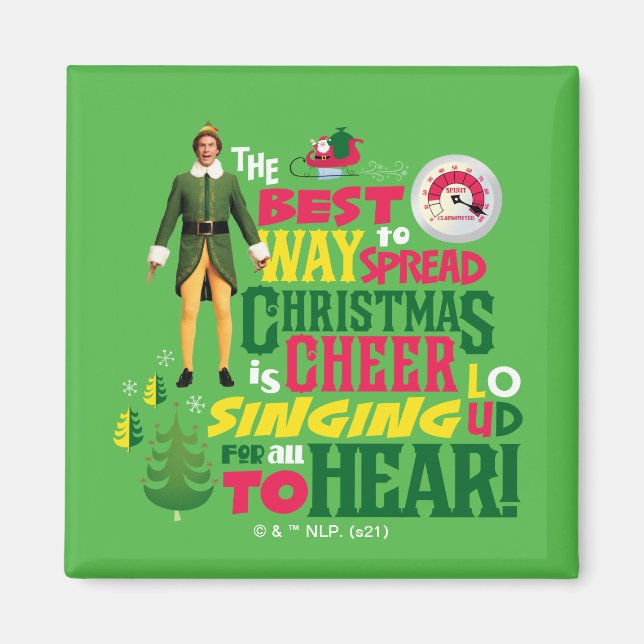 Buddy the Elf | Julost Graphic-citat Magnet (Framsidan)