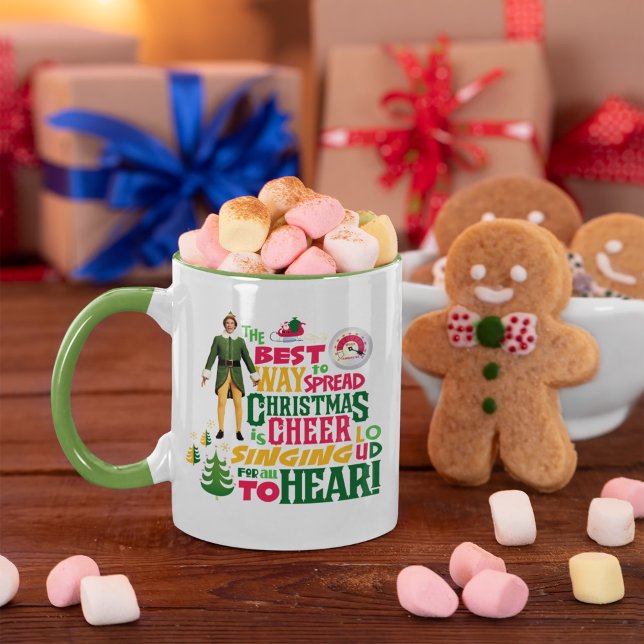 Buddy the Elf | Julost Graphic-citat Mugg (Mug on Christmas table)
