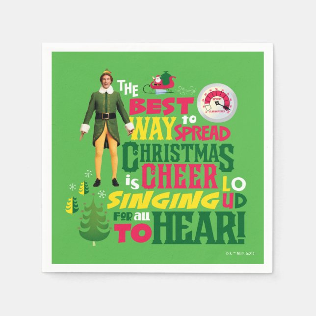 Buddy the Elf | Julost Graphic-citat Pappersservett (Framsidan)