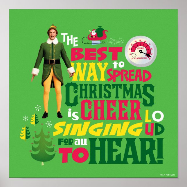 Buddy the Elf | Julost Graphic-citat Poster (Framsidan)